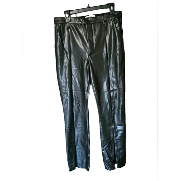 Abercrombie & Fitch Ultra High Rise Skinny Vegan Faux Leather Pants Soft - Picture 2 of 12